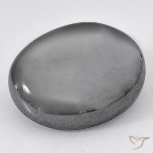Hematita Cinza prateado Natural 44.78ct, oval, Opaco