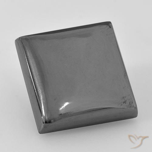 24.04ct Natural Cinza prateado Hematita, Quadrado, Opaco