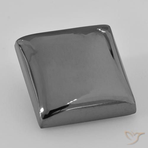 28.45ct Natural cinza médio Hematita, Quadrado, Opaco