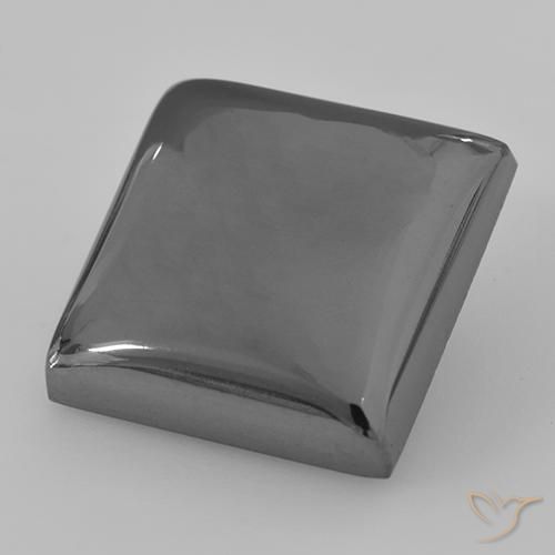 Hematita cinza médio Natural 28.45ct, Quadrado, Opaco
