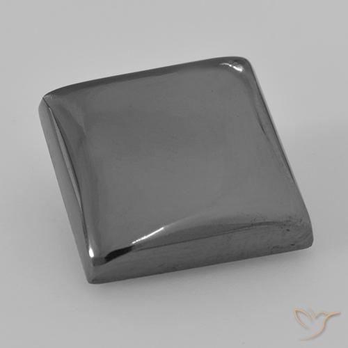 Hematita cinza médio Natural 23.73ct, Quadrado, Opaco