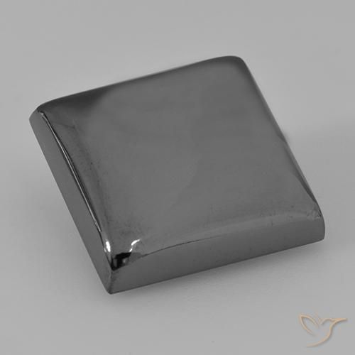 Hematita cinza médio Natural 21.57ct, Quadrado, Opaco
