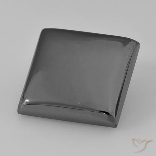 Hematita cinza médio Natural 21.70ct, Quadrado, Opaco