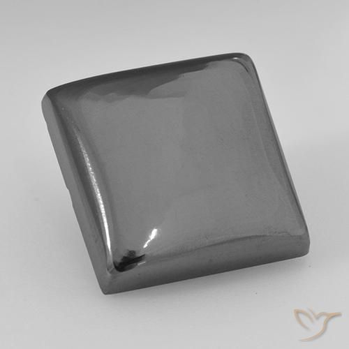 21.47ct Natural Cinza prateado Hematita, Quadrado, Opaco