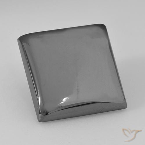 19.66ct Natural Cinza prateado Hematita, Quadrado, Opaco