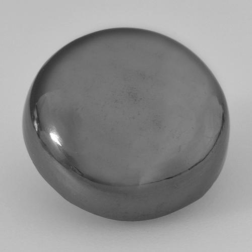 Hematita cinza natural 16,22ct, corte redondo, opaco