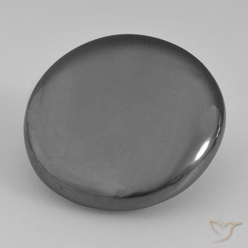Hematita cinza médio Natural 33.19ct, Redondo, Opaco