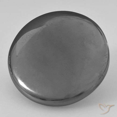 Hematita cinza médio Natural 31.75ct, Redondo, Opaco