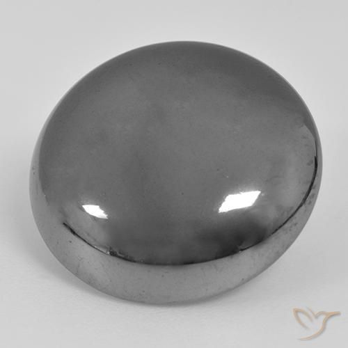 39.41ct Natural cinza médio Hematita, Redondo, Opaco