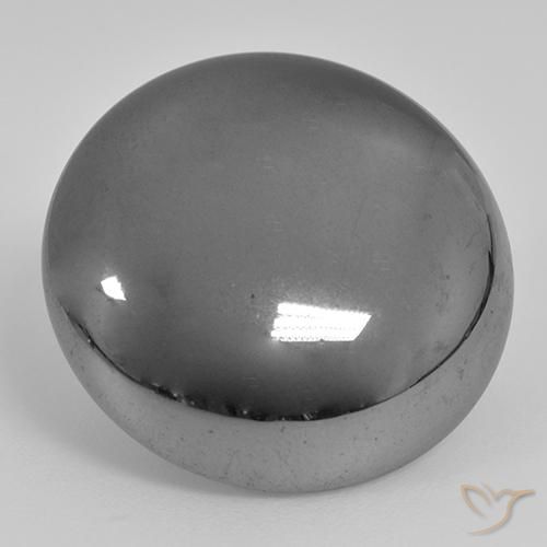 Hematita cinza médio Natural 39.41ct, Redondo, Opaco