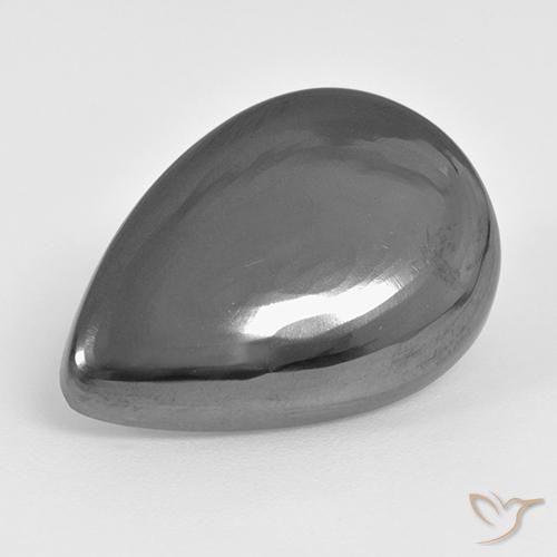 Hematita cinza médio Natural 29.01ct, Formato de pêra, Opaco