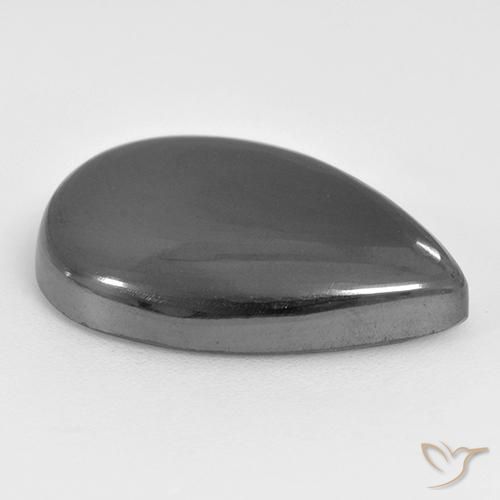 Hematita cinza médio Natural 29.01ct, Formato de pêra, Opaco