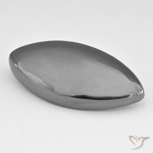 30.85ct Natural Cinza prateado Hematita, Marquesa, Opaco