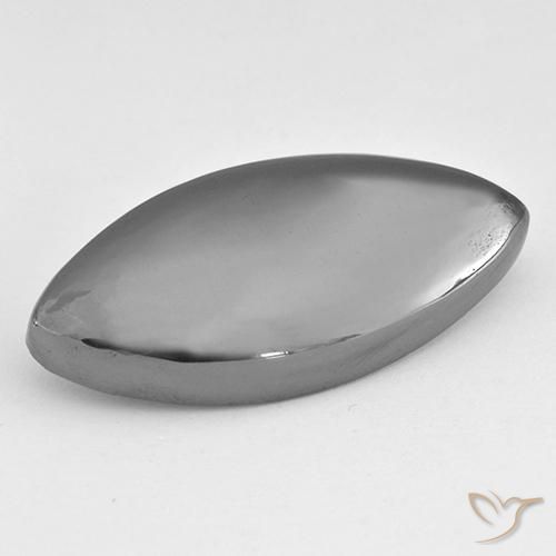 Hematita Cinza prateado Natural 30.85ct, Marquesa, Opaco