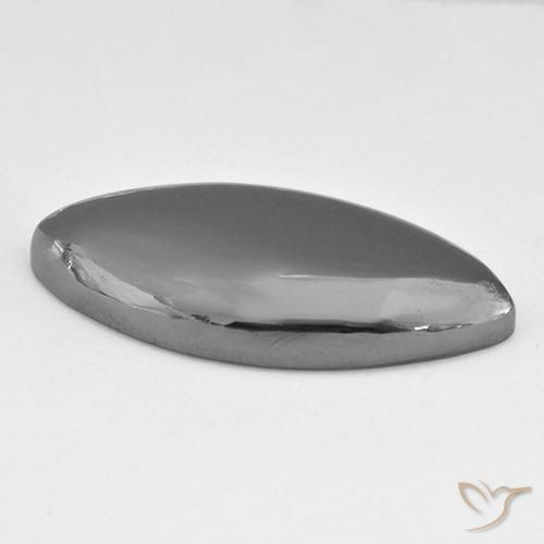 Hematita Cinza prateado Natural 30.85ct, Marquesa, Opaco