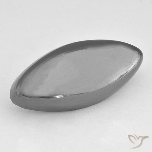 23.44ct Natural cinza médio Hematita, Marquesa, Opaco