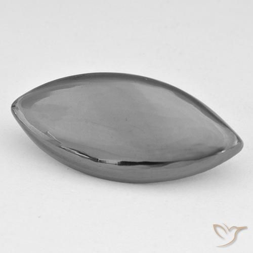 18.06ct Natural Cinza prateado Hematita, Marquesa, Opaco