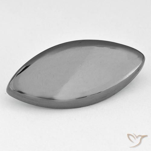 14.60ct Natural Cinza prateado Hematita, Marquesa, Opaco