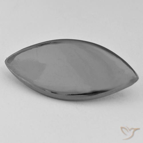 Hematita cinza natural 13,62ct, marquise, opaco