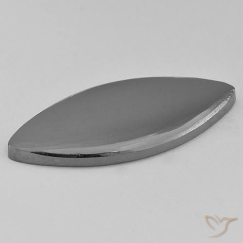 Hematita cinza natural 13,62ct, marquise, opaco