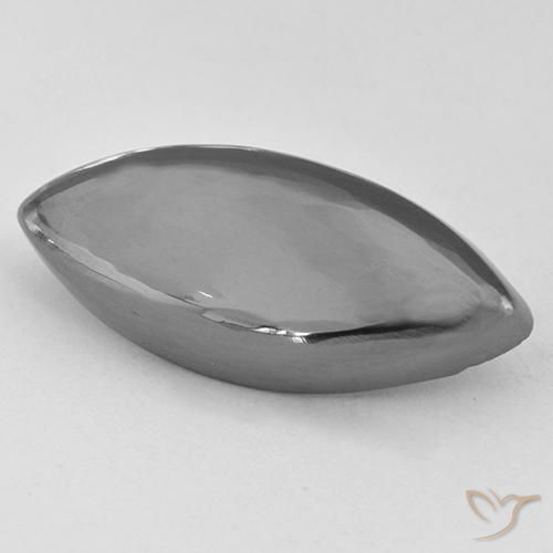 Hematita Cinza prateado Natural 16.06ct, Marquesa, Opaco