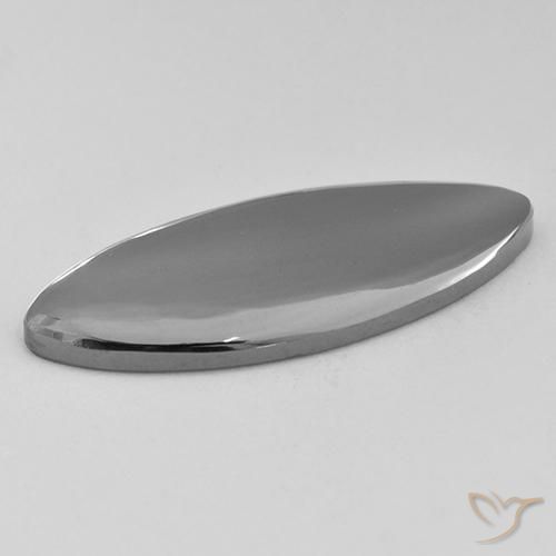 Hematita Cinza prateado Natural 15.80ct, Marquesa, Opaco