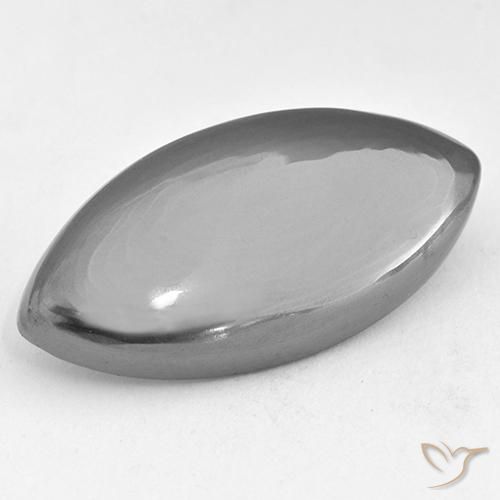 24.20ct Natural Cinza prateado Hematita, Marquesa, Opaco