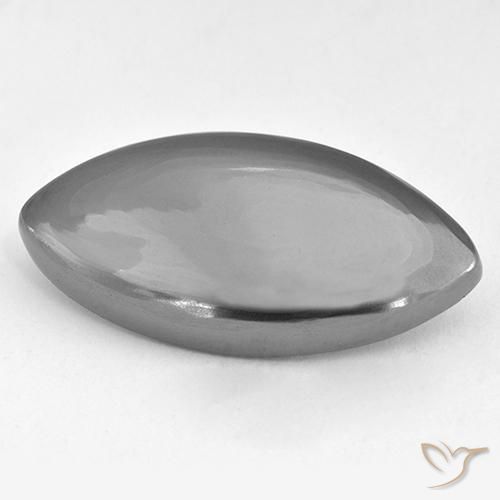 Hematita Cinza prateado Natural 24.20ct, Marquesa, Opaco