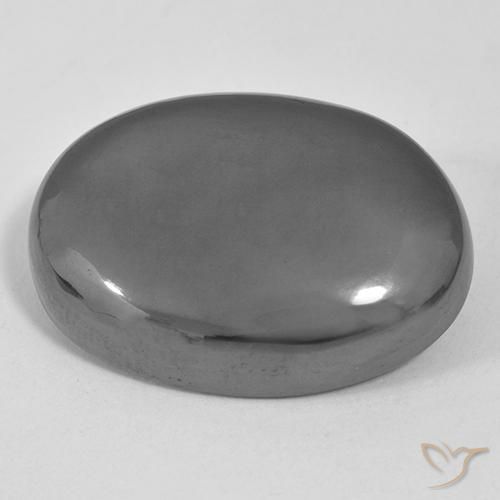 Hematita cinza médio Natural 38.02ct, oval, Opaco