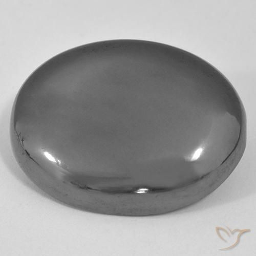 Hematita cinza médio Natural 41.45ct, oval, Opaco