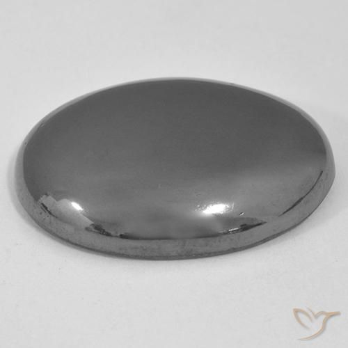 Hematita cinza médio Natural 41.45ct, oval, Opaco
