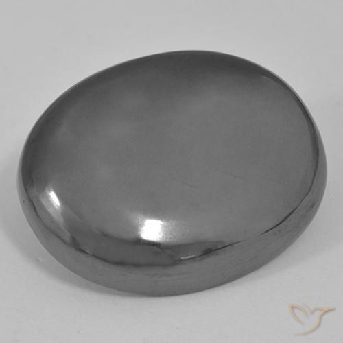 35.61ct Natural cinza médio Hematita, oval, Opaco