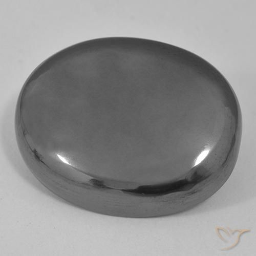 Hematita cinza médio Natural 35.61ct, oval, Opaco