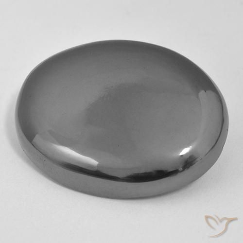 Hematita cinza médio Natural 37.30ct, oval, Opaco