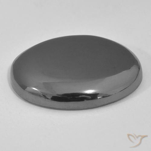 Hematita cinza médio Natural 37.30ct, oval, Opaco