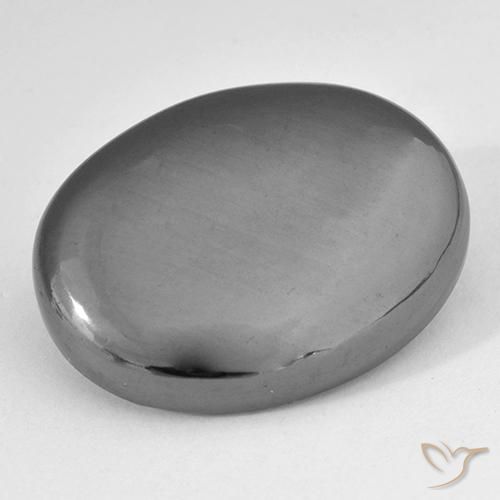 29.51ct Natural cinza médio Hematita, oval, Opaco