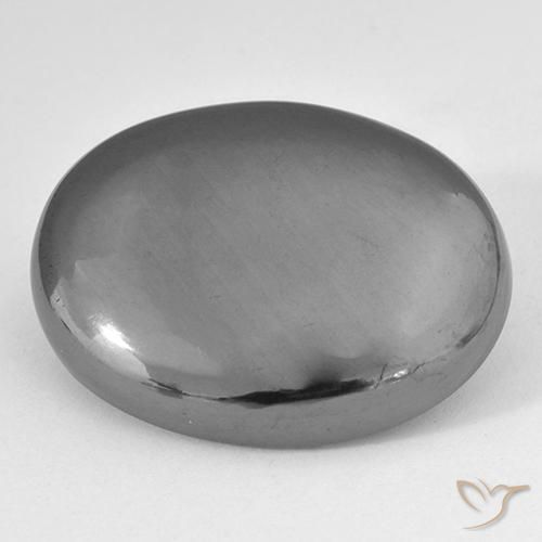 Hematita cinza médio Natural 29.51ct, oval, Opaco