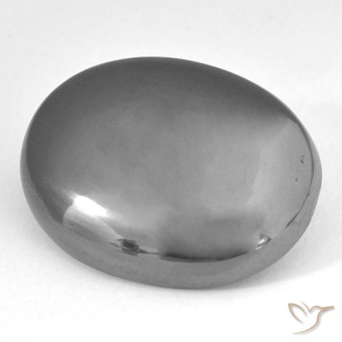 34.11ct Natural cinza médio Hematita, oval, Opaco