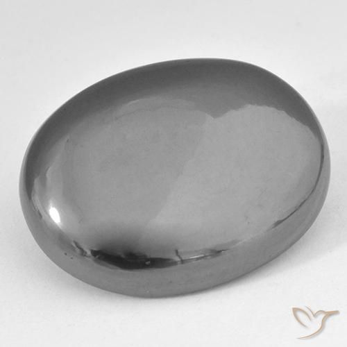 Hematita cinza médio Natural 34.11ct, oval, Opaco