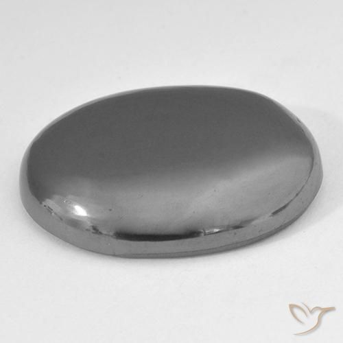Hematita cinza médio Natural 34.11ct, oval, Opaco
