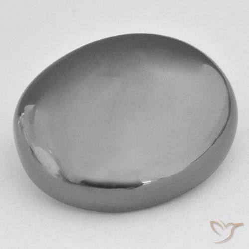 33.52ct Natural cinza médio Hematita, oval, Opaco