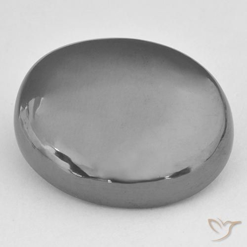Hematita cinza médio Natural 33.52ct, oval, Opaco