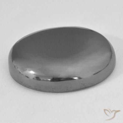 Hematita cinza médio Natural 33.52ct, oval, Opaco