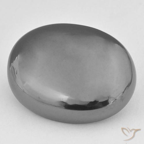 Hematita cinza médio Natural 46.22ct, oval, Opaco