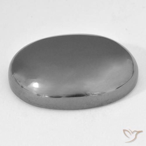 Hematita cinza médio Natural 46.22ct, oval, Opaco