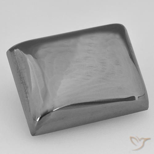 22.63ct Natural Cinza prateado Hematita, baguete, Opaco