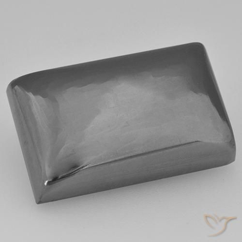 33.91ct Natural cinza médio Hematita, baguete, Opaco