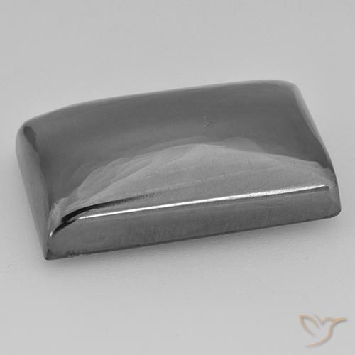 Hematita cinza médio Natural 33.91ct, baguete, Opaco