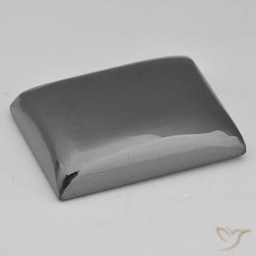 Hematita Cinza prateado Natural 23.74ct, baguete, Opaco