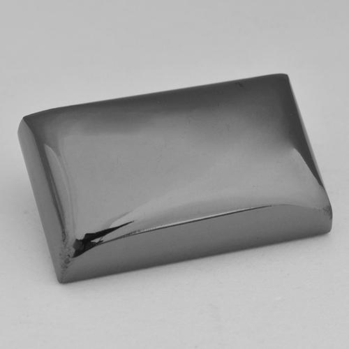 Hematita cinza natural 39,93ct, baguete, opaco